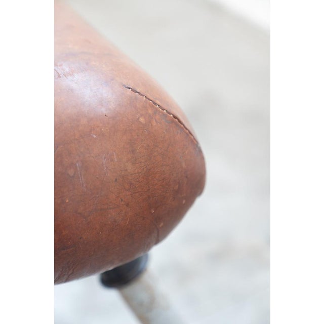 Gymnastics Horse in Leather and Metal, 1950s For Sale - Image 9 of 18