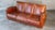 Vintage Art Deco Cognac Leather Sofa For Sale - Image 10 of 16