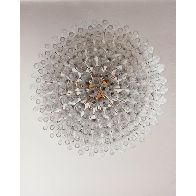 Glass Murano Glass Candelier with 185 Iridescent Glasses, 1990s For Sale - Image 7 of 18