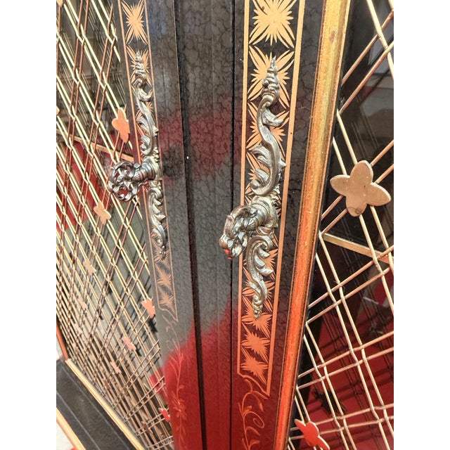 1960’s John Widdicomb Bonnet Top Chinoiserie Cabinets, a Pair For Sale - Image 10 of 12