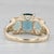 Mid 20th Century 4.92ctw Fluorite 3-Stone Ring 14k Yellow Gold Diamond Accents Size 9.25 For Sale - Image 4 of 8
