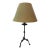 1990s Laura Lee Wrought Iron 3 Leg Table Lamp - Missing Candle at Socket Base For Sale