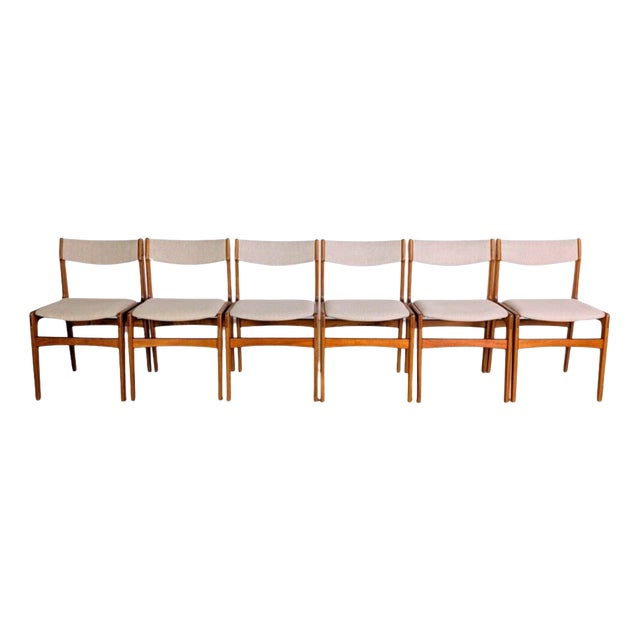 Vintage Chairs in Teak by Erik Buch, Set of 6 For Sale