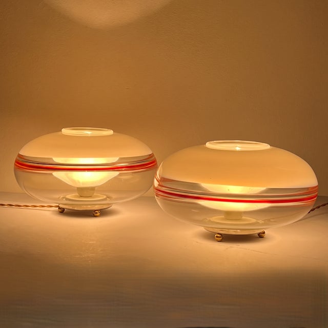 Table Lamps in Layered and Shaded Murano Glass from Leucos, Italy, 1970s, Set of 2 For Sale - Image 13 of 13