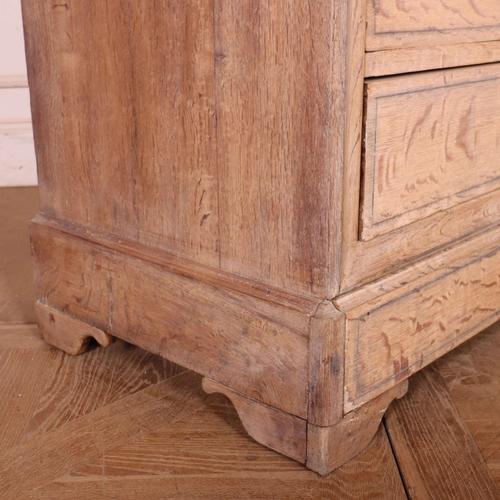French Bleached Oak Commode For Sale - Image 9 of 13