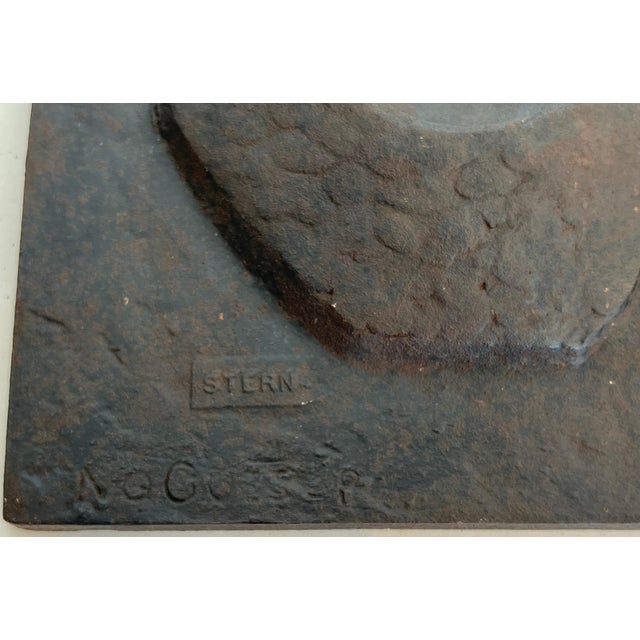 Modernist fireback depicting Adam and Eve, the apple and the serpent For Sale - Image 11 of 12