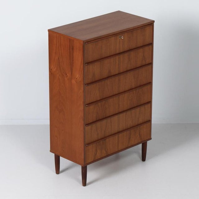 Danish Teak Chest of Drawers, 1960s For Sale - Image 3 of 11