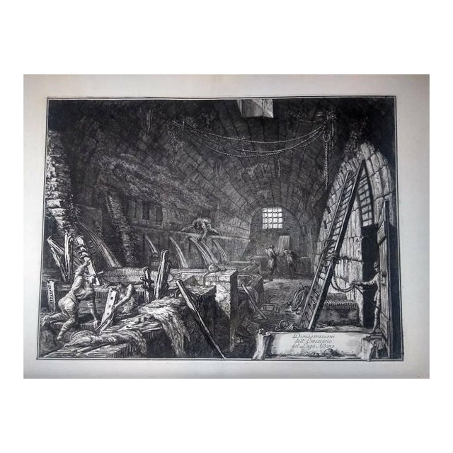 Dimostrazioni dell'Emissario del Lago Albano - Original Etching by G.B. Piranesi For Sale