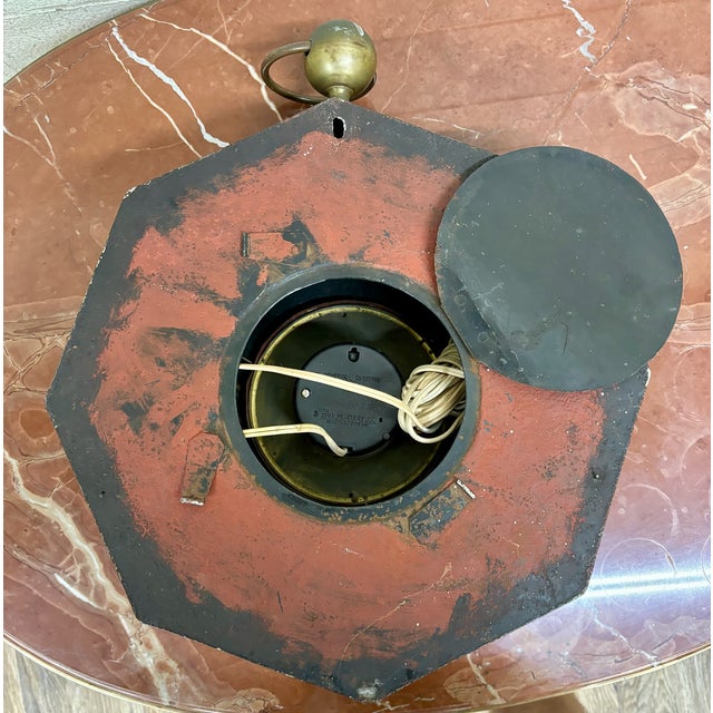 Vintage General Electric Decorative Tole Wall Clock For Sale - Image 11 of 12
