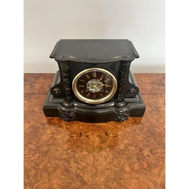 Antique Victorian Eight Day Mantle Clock, 1880 For Sale - Image 6 of 9