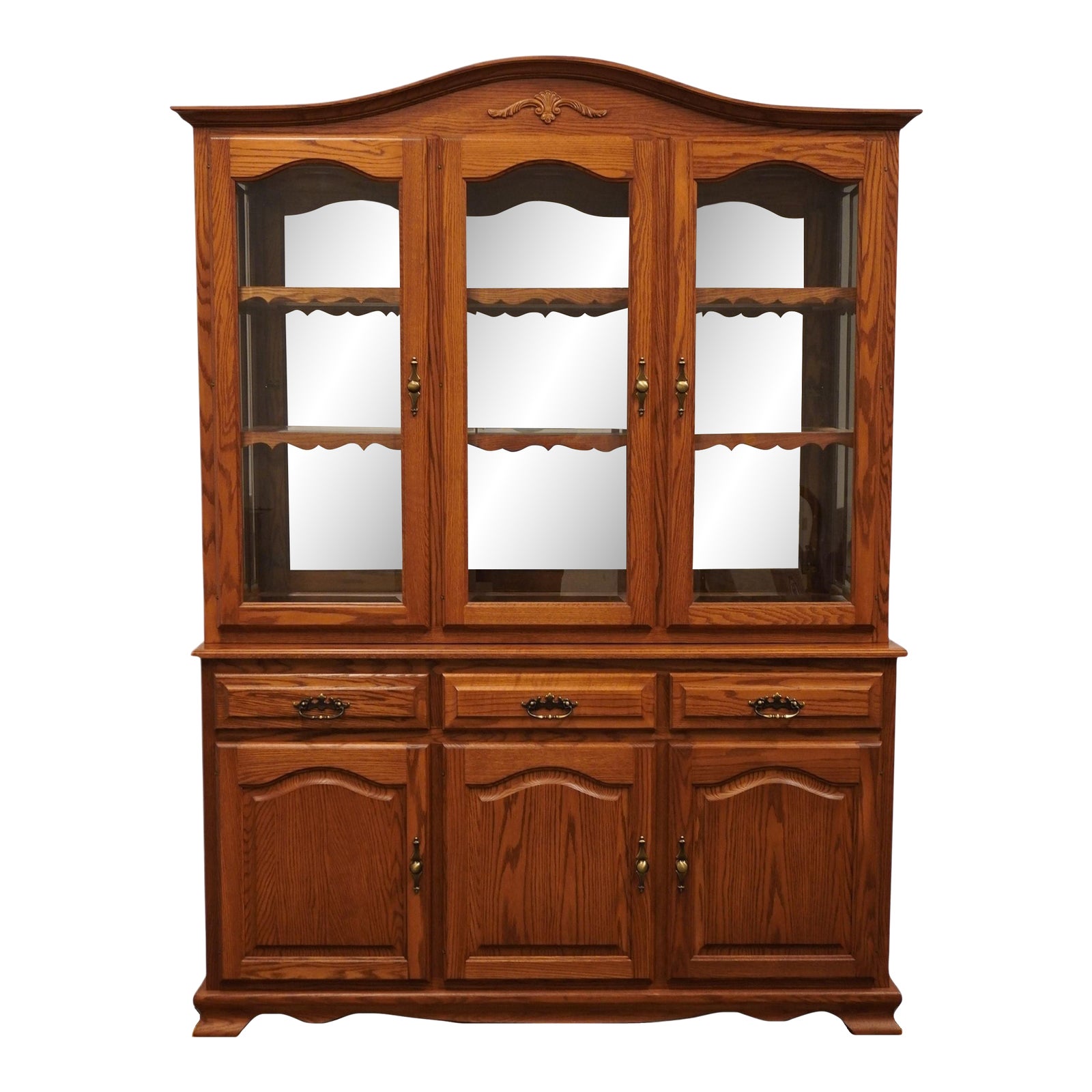 Amish Oak Gallery Salem, Sd Solid Oak Rustic Country French 63" Lighted