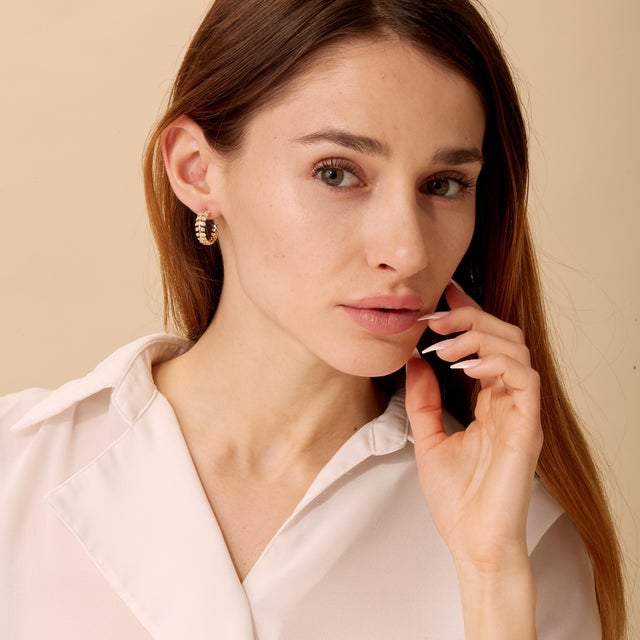 Created in 18 karat yellow gold Diamonds 1 carat approx. 18 karat yellow gold butterfly backs Adorn your ears with a...