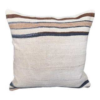 Turkish Hemp Pillow Cushion Natural Beige Brown Cushion Cover 20"x20" For Sale
