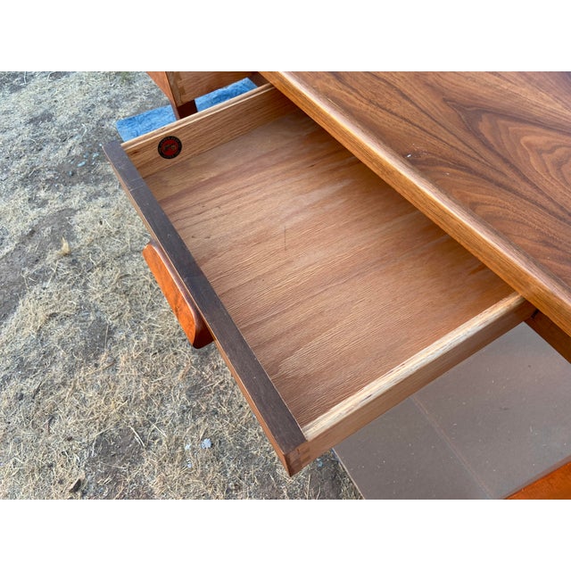 Vintage Mid Century Modern Walnut Library Table by the Jasper Desk Company 1959 For Sale - Image 16 of 17