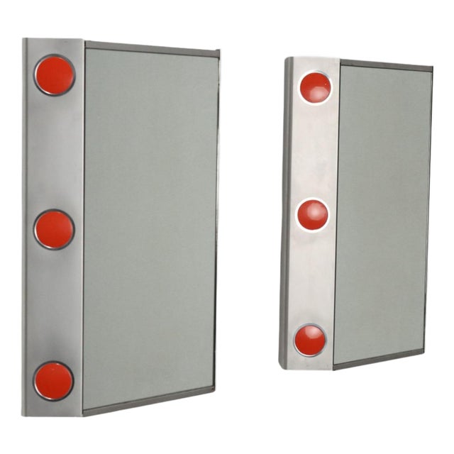 Vintage Shelves in Aluminium, Plastic & Glass, Italy, 1970s For Sale