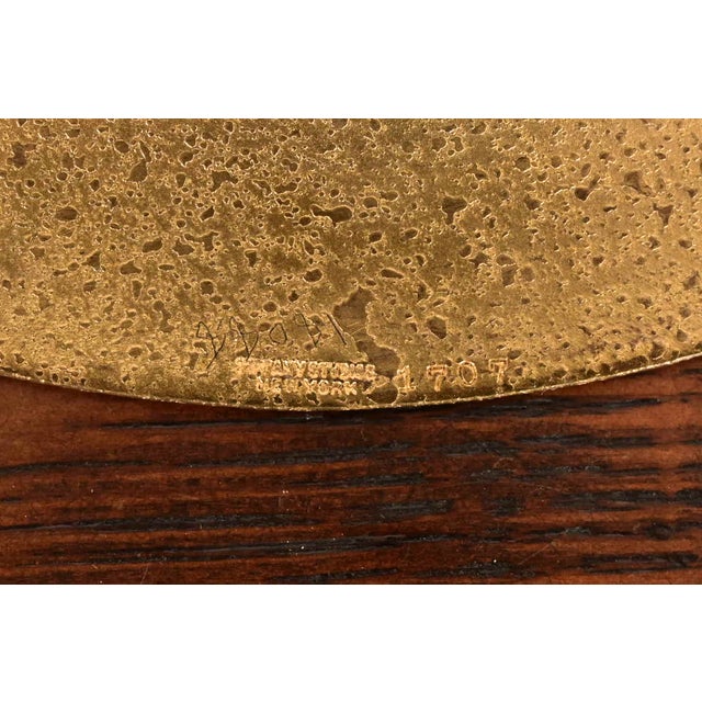 Tiffany Studios New York Bronze Doré Shallow Bowl or Plate With Decorative Border For Sale - Image 11 of 13