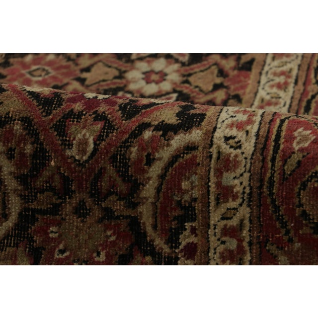 Antique Kerman Lavar Persian Rug, Brown With Geometric Patterns - Rug & Kilim For Sale In New York - Image 6 of 7
