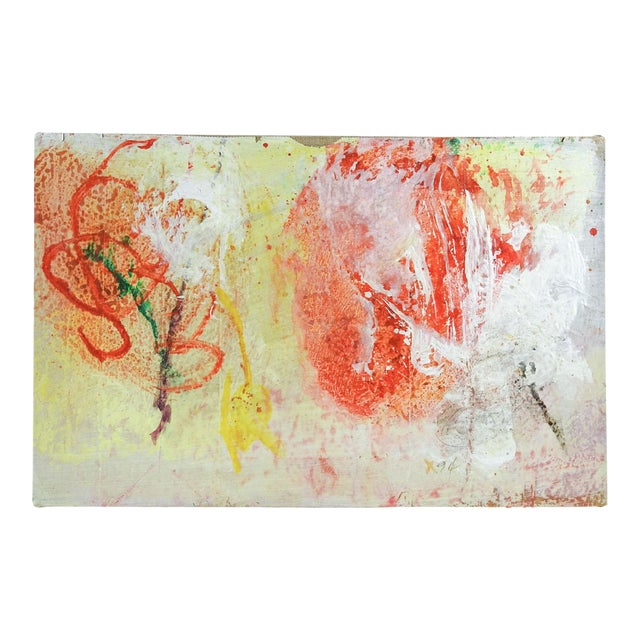 Late 20th Century Abstract Expressionist Mixed Media George Turner Painting For Sale