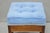 Antique Victorian Walnut Cabriole Leg Blue Tufted Footstool Ottoman Stool For Sale - Image 11 of 15