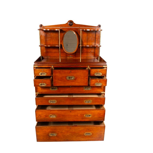 Brown Exceptional Victorian Teak Campaign Chest For Sale - Image 8 of 11