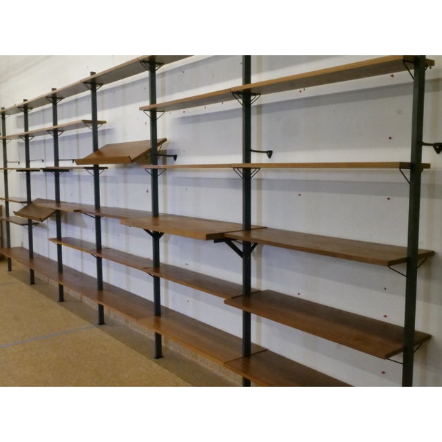 Mid-Century Shelving System in Wood and Metal by Olof Pira, Sweden, 1960s For Sale - Image 13 of 18