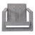 Restoration Hardware Weathered Teak Modern Outdoor Chair For Sale