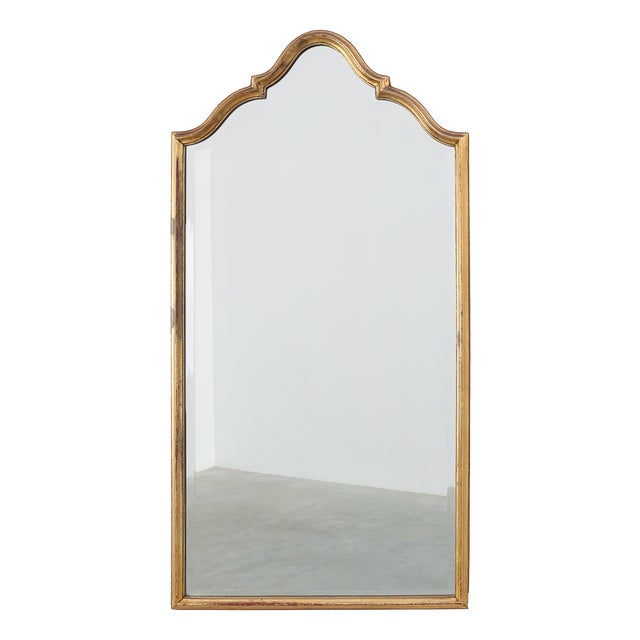 Arched Gilt Mirror with Ogee Top, France, 1920 For Sale