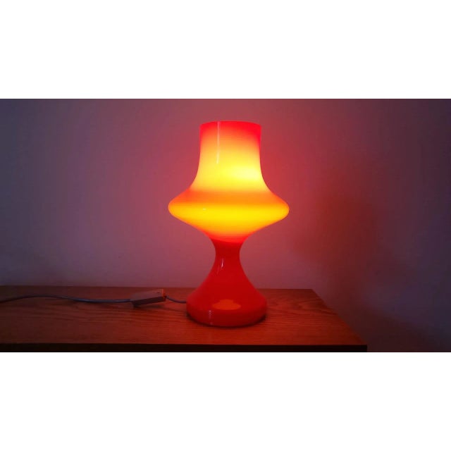 Mid-Century Glass Table Lamp, Tabery, 1970s For Sale - Image 12 of 13