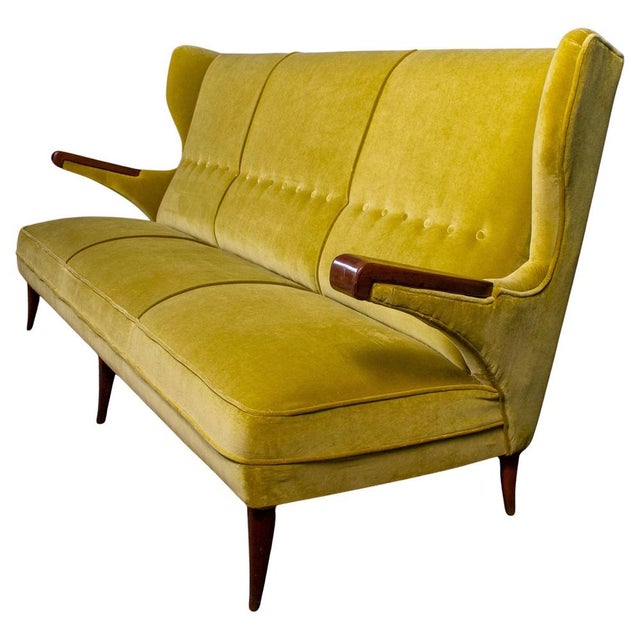 Large Mid-Century Modern Italian Sofa attributed to Osvaldo Borsani by Osvaldo Borsani, 1950 For Sale - Image 14 of 14