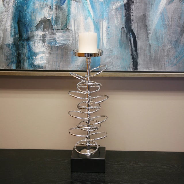 Kenneth Ludwig Chicago Medium Ring Toss Candleholder For Sale - Image 4 of 5