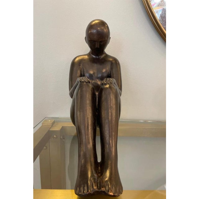 Black Mimmo Paladino, Figurative Sculpture, 1960, Bronze For Sale - Image 8 of 13