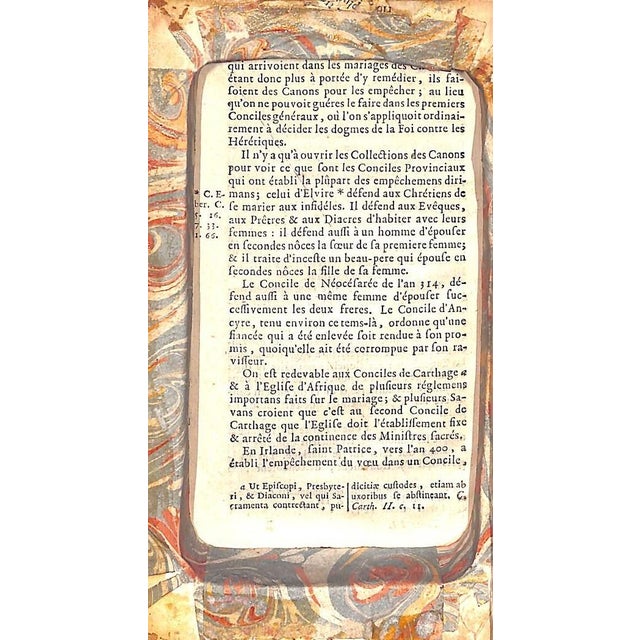 1775 "Conferences Ecclesiastiques De Paris Sur Le Mariage" Hollowed Book For Sale - Image 4 of 5