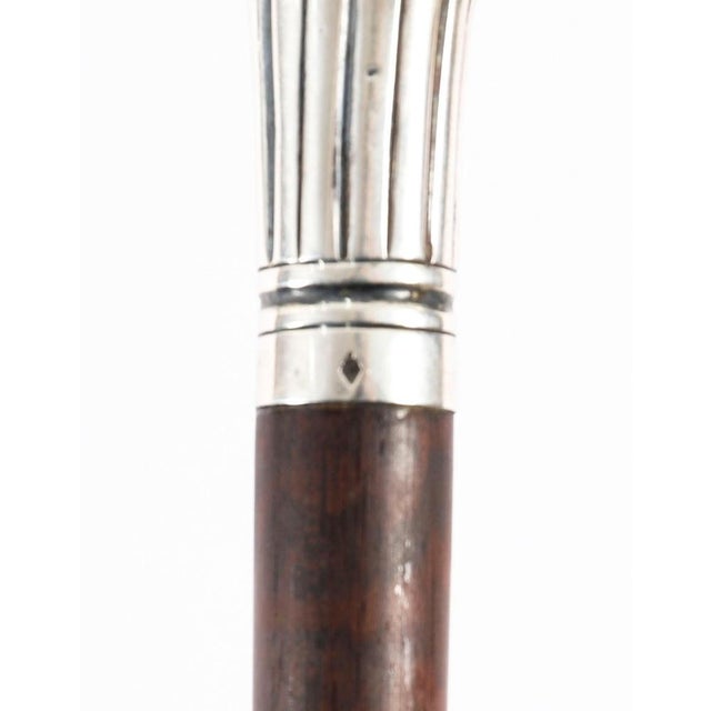 Antique French Silver Walking Cane Stick, 1800s For Sale - Image 6 of 12