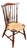 1940s Fruitwood Brace Back Windsor Rush Seat Side Chair For Sale