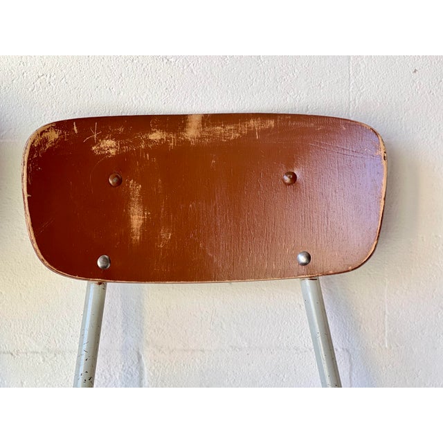 Vintage School Chairs, Set of 4 For Sale - Image 12 of 18