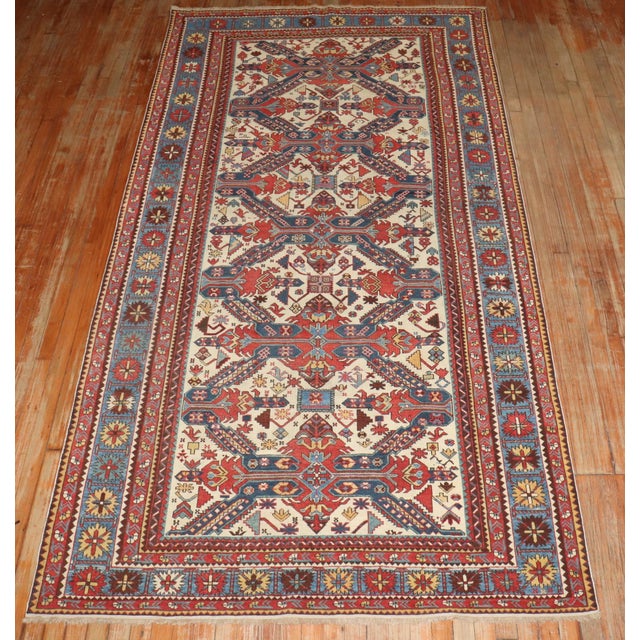 Antique Zeychour Caucasian Kuba Rug rug no.j3245 For Sale In New York - Image 6 of 9