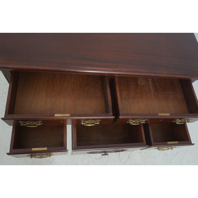 Biggs Mahogany Chippendale Style Carved Lowboy For Sale - Image 4 of 18