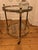 Antique Style Round Brass Bar Cart with Smoked Glass Tops, 1950s, in Very Good conditions. Designed 1950 to 1959