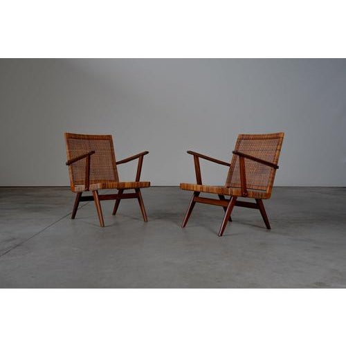 Dutch Teak and Webbing Chairs, 1950s, Set of 2 For Sale - Image 9 of 17