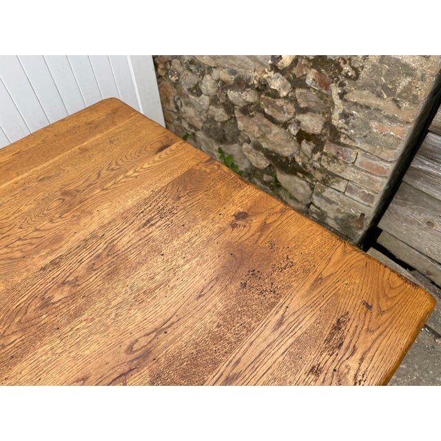 Vintage Farmhouse Dining Table in Oak, 1950 For Sale - Image 16 of 18