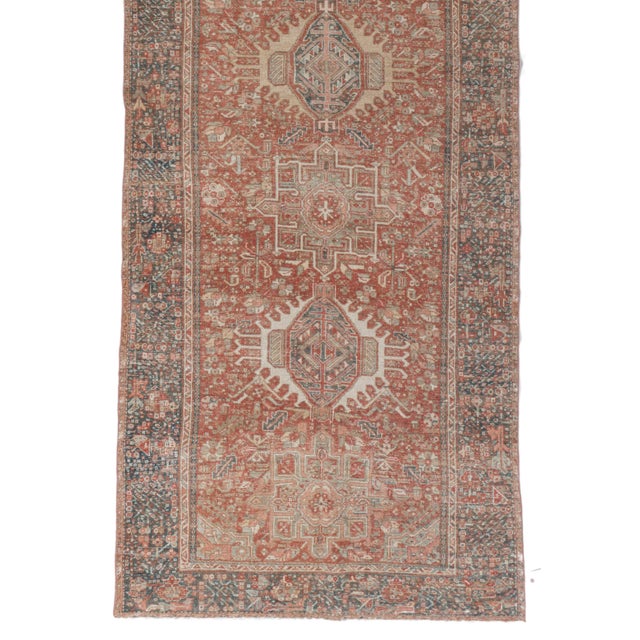 Red Antique Circa 1900 Hand Knotted Runner 4ft 6in X 12ft 6in For Sale - Image 8 of 11