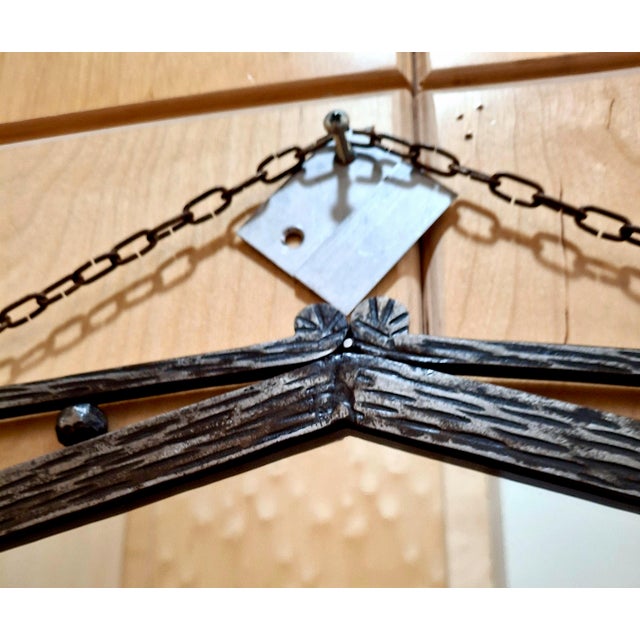 1930s 1930s French-Style Art Deco Wrought Iron Wall Mirror For Sale - Image 5 of 7