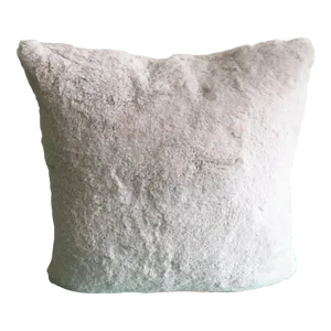 Luxe Faux Fur Pillow in Moonstone With Insert