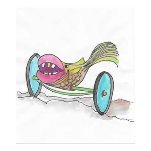 1998 Watercolor of a Fish Car