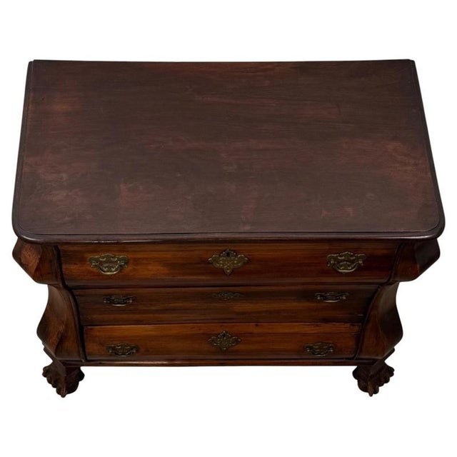 2000 - 2009 Antique Dutch Mahogany Bombe Chest of Drawers For Sale - Image 5 of 12