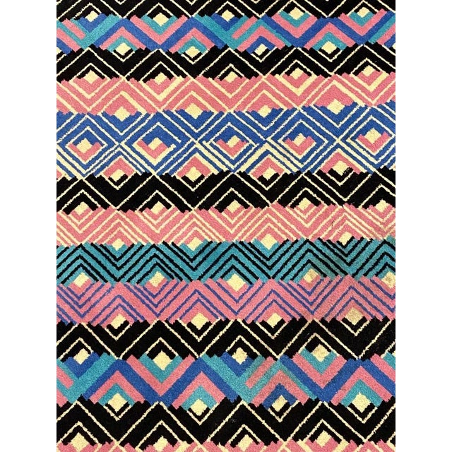Optical Model Diagonal Rug from Missoni, 1980s For Sale - Image 6 of 9