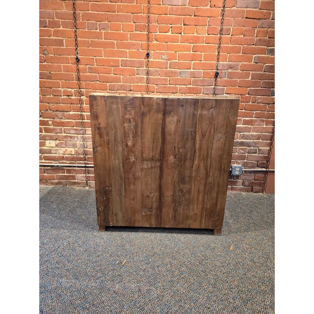 1980s Handcrafted Solid Wood Display Cabinet For Sale In Boston - Image 6 of 6