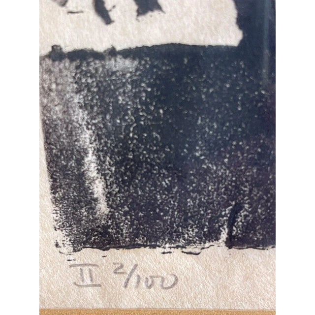 Postmodern Modernist Urban 1973 Signed Retro Woodblock Print Etching Engraving Vintage For Sale - Image 3 of 6