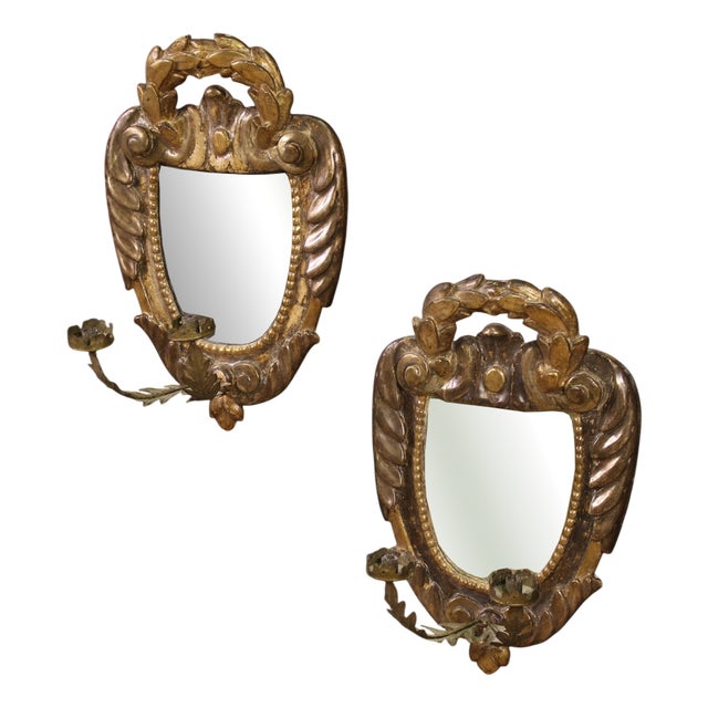 Antique Louis XV Italian Wall Lights, 1780s, Set of 2 For Sale