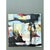 This vintage abstract expressionist oil painting on canvas captures the dynamic energy characteristic of mid-20th-century...